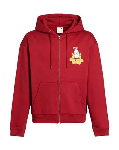 Sky High Farm Man Sweatshirt Brick Size Xl Organic Cotton In Red