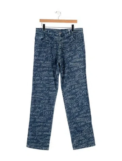 Pre-owned Sky High Farm Mid-rise Straight Leg Jeans W/ Tags In Blue