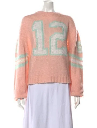 Pre-owned Sky High Farm Mohair Graphic Print Sweater W/ Tags In Pink