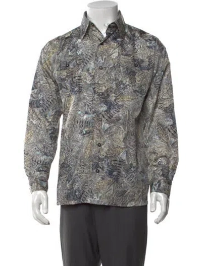 Pre-owned Sky High Farm Patterned Long Sleeve Shirt W/ Tags In Gray