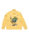 Sky High Farm Smoke Strawbabies Beaded Shirt Yellow In Yellow
