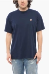 Sky High Farm Solid Color Crew-neck T-shirt With Contrasting Embroidery
