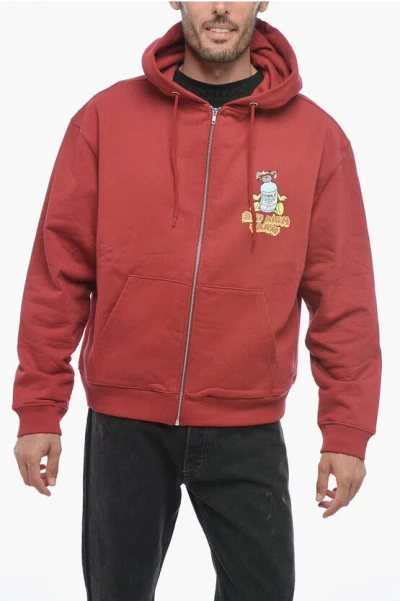 SKY HIGH FARM SOLID COLOR HOODIE ZIPPED CLOSURE