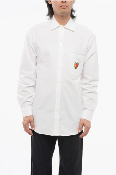 Sky High Farm Solid Color Shirt With Embroidery On Breast Pocket