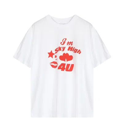 Sky High Farm Unisex Sky High 4 U T-shirt Knit In White