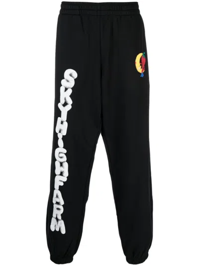 Sky High Farm Universe Black Logo Detail Trousers