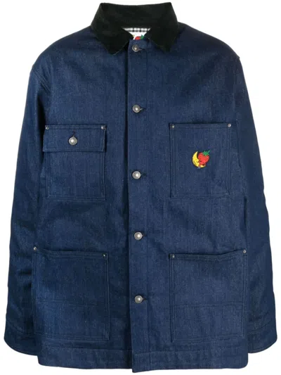 Sky High Farm Universe Navy Blue Logoed Jacket