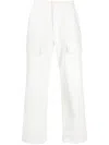 Sky High Farm Universe White Straight Leg Trousers In White