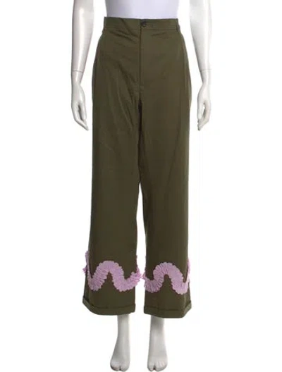 Pre-owned Sky High Farm Wool Wide Leg Pants W/ Tags In Green