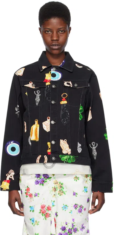 Sky High Farm Workwear Black Charm Denim Jacket