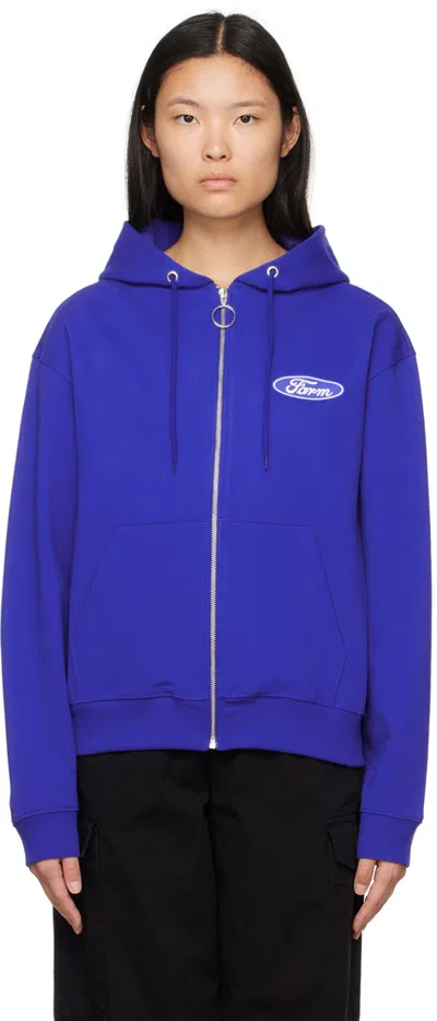 Sky High Farm Workwear Blue Quil Lemons Farm Hoodie In 1 Blue