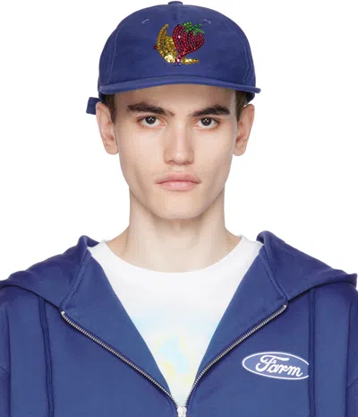Sky High Farm Workwear Blue Sequinned Cap