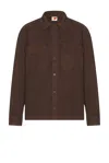 Sky High Farm Workwear Canvas Work Overshirt Woven In Burgundy