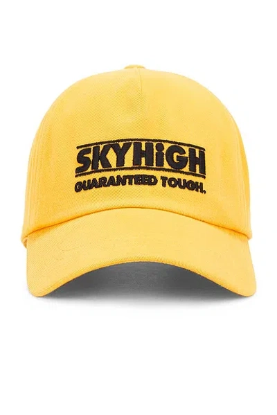 Sky High Farm Workwear Construction Graphic Logo #2 Cap Woven In Yellow