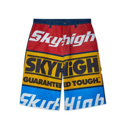 Sky High Farm Workwear Construction Graphic Logo Shorts In Multi