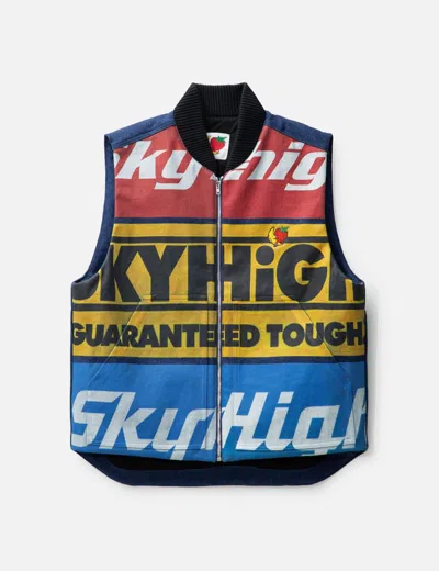 Sky High Farm Workwear Construction Graphic Logo Vest In Multicolor