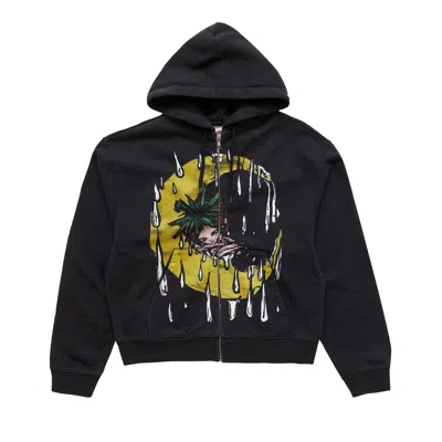 Pre-owned Sky High Farm Workwear Eri Zip Up Hoodie 'black' | Men's Size Xs