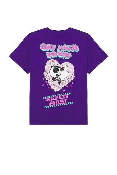 Sky High Farm Workwear Flatbush Printed T-shirt In Purple