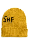 Sky High Farm Workwear Gender Inclusive Barry Merino Wool Beanie In Yellow