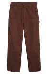 Sky High Farm Workwear Gender Inclusive Canvas Carpenter Pants In Brown