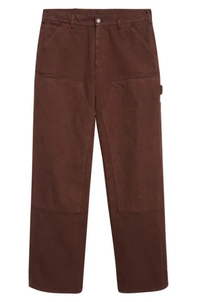 Sky High Farm Workwear Gender Inclusive Canvas Carpenter Pants In Brown