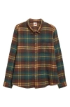 Sky High Farm Workwear Gender Inclusive Flannel Button-down Shirt In Brown