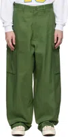 SKY HIGH FARM WORKWEAR GREEN SUPER RELAXED CARGO PANTS