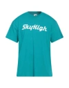 Sky High Farm Workwear Sky High Farm Man T-shirt Turquoise Size Xl Organic Cotton In Blue