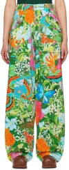 Sky High Farm Workwear Multicolor Floral Cargo Pants In Multi