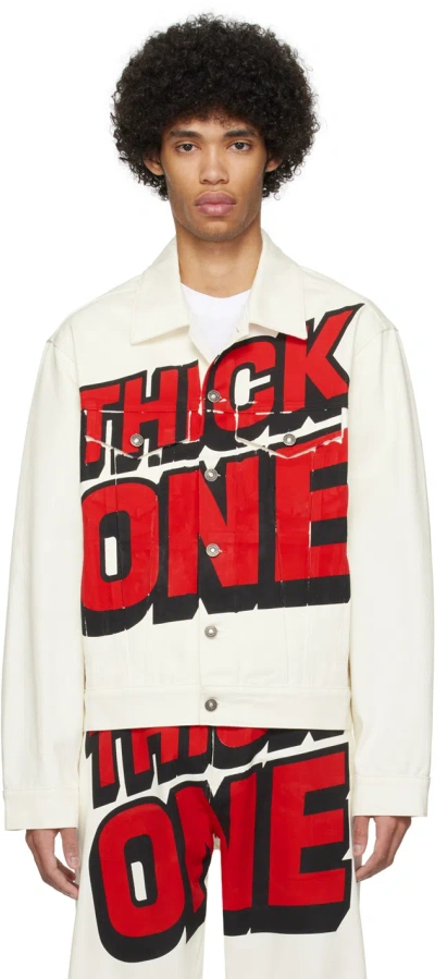 Sky High Farm Workwear Off-white 'thick One' Denim Jacket