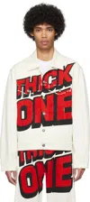 Sky High Farm Workwear Off-white 'thick One' Denim Jacket In White