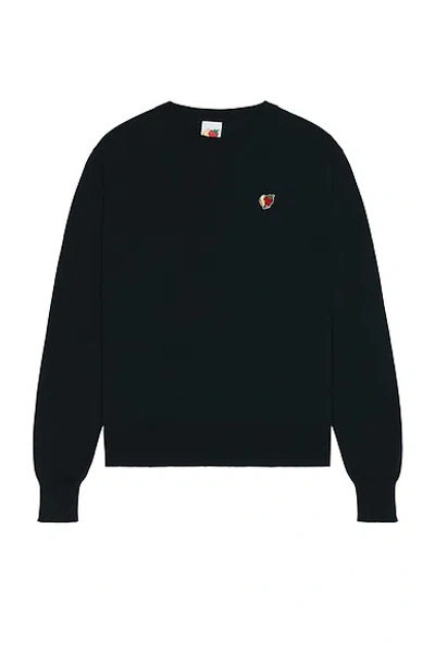 Sky High Farm Workwear Perennial Logo Crewneck Sweater In Navy