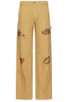 Sky High Farm Workwear Sh4u Double Knee Pants In Dark Beige