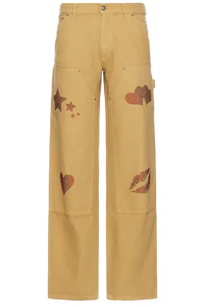 Sky High Farm Workwear Sh4u Double Knee Pants In Dark Beige