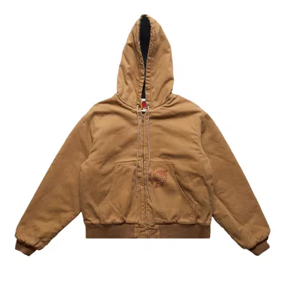 Pre-owned Sky High Farm Workwear Sh4u Hooded Work Jacket 'natural' | Tan | Men's Size Xl