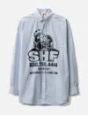 Sky High Farm Workwear Blue Shf Chicken Shirt In Blue