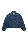 Sky High Farm Workwear Sky High Farm Ks Graffiti Denim Jacket Woven Dark Blue