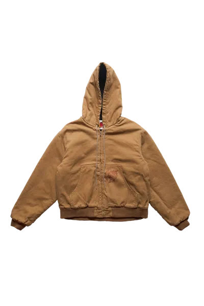 Sky High Farm Workwear Sky High Farm Sh4u Hooded Work Jacket Woven Dark Beige In Brown