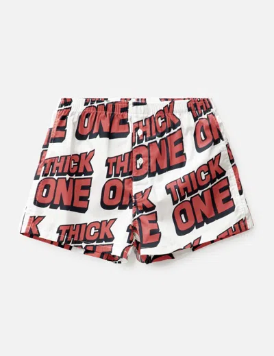 Sky High Farm Workwear Unisex Thick One Allover Print Boxer In White