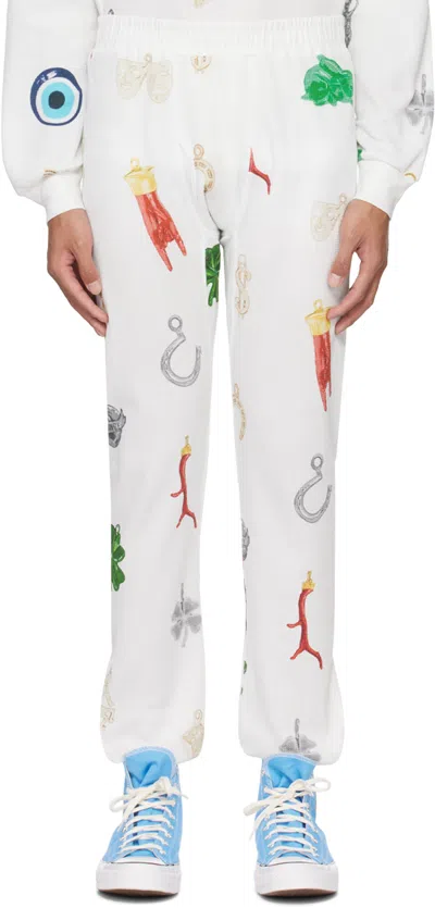 Sky High Farm Workwear White Charm Lounge Pants In 1 Multi