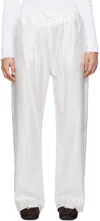 Sky High Farm Workwear White Two-pocket Lounge Pants In 1 White