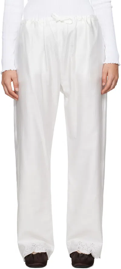 Sky High Farm Workwear White Two-pocket Lounge Pants In 1 White