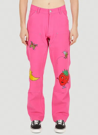 Sky High Farm Workwear Workwear Canvas Pants In Pink