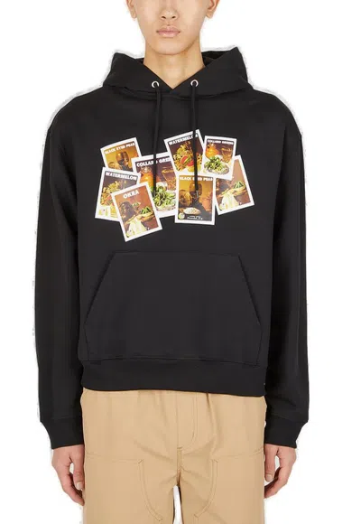 Sky High Farm Workwear Black Denim Tears Edition Printed Hoodie In 1 Black