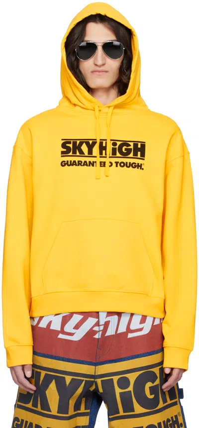 Sky High Farm Workwear Yellow Print Hoodie