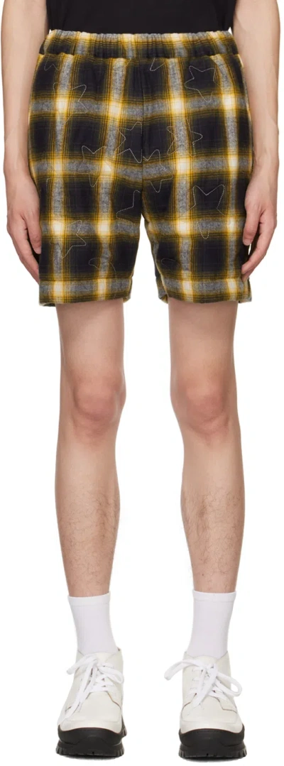Sky High Farm Workwear Yellow Quilted Shorts In 2 Yellow