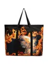 Sky High Farm World Is Burning Tote Bag In Black