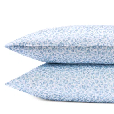 Sky Leopard Sateen King Pillowcase, Pair - Exclusive In Blue