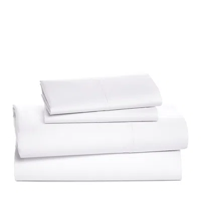 Sky Percale King Sheet Set In White