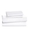 Sky Percale Queen Sheet Set In White